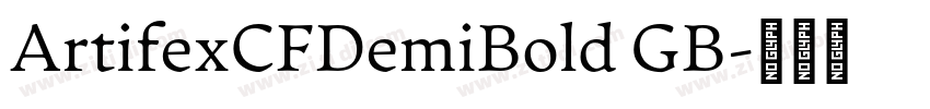 ArtifexCFDemiBold GB字体转换